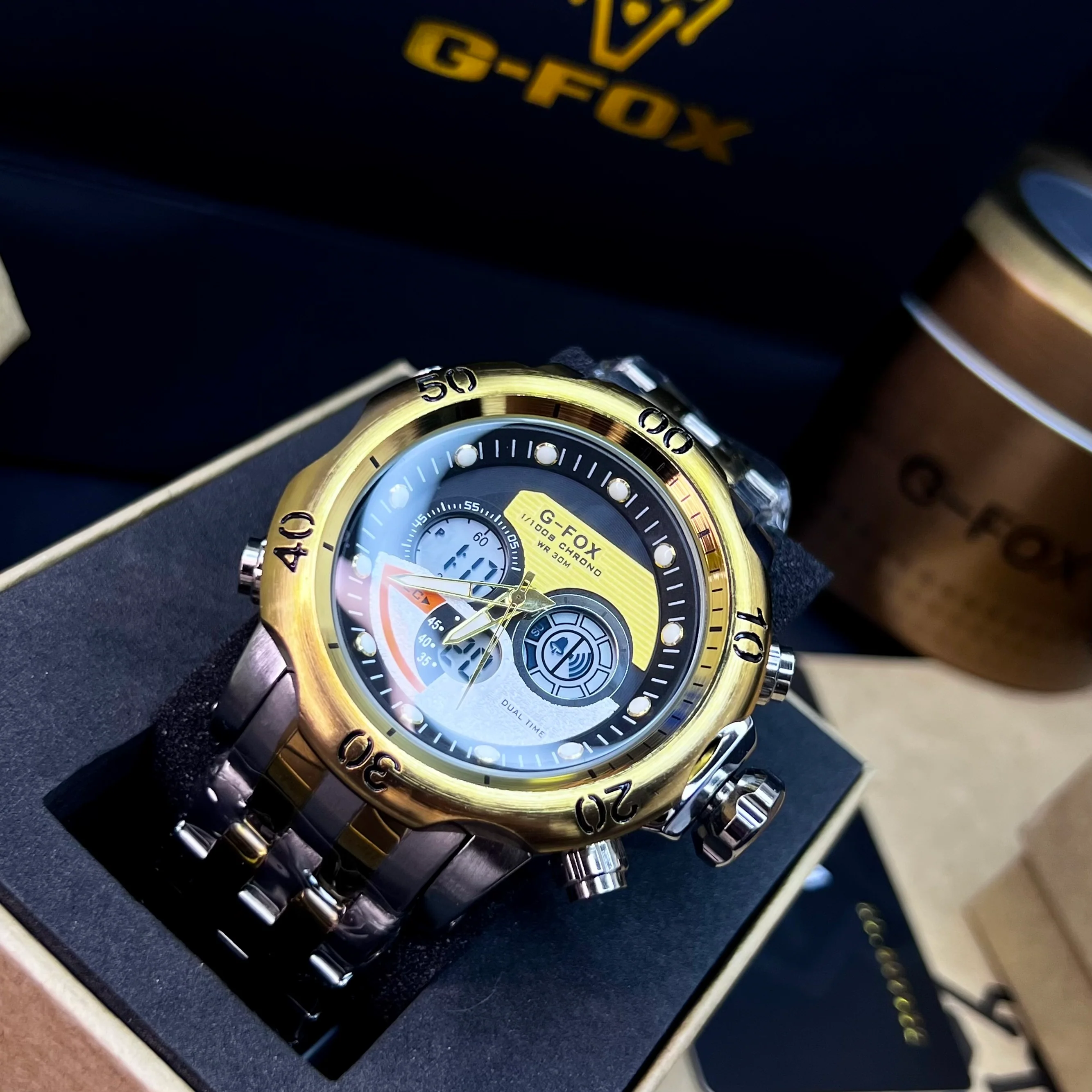 G FOX ORIGINAL DOBLE HORA POR INVICTA SUMERGIBLE PARA HOMBRE REF-1976-BD - Image 6