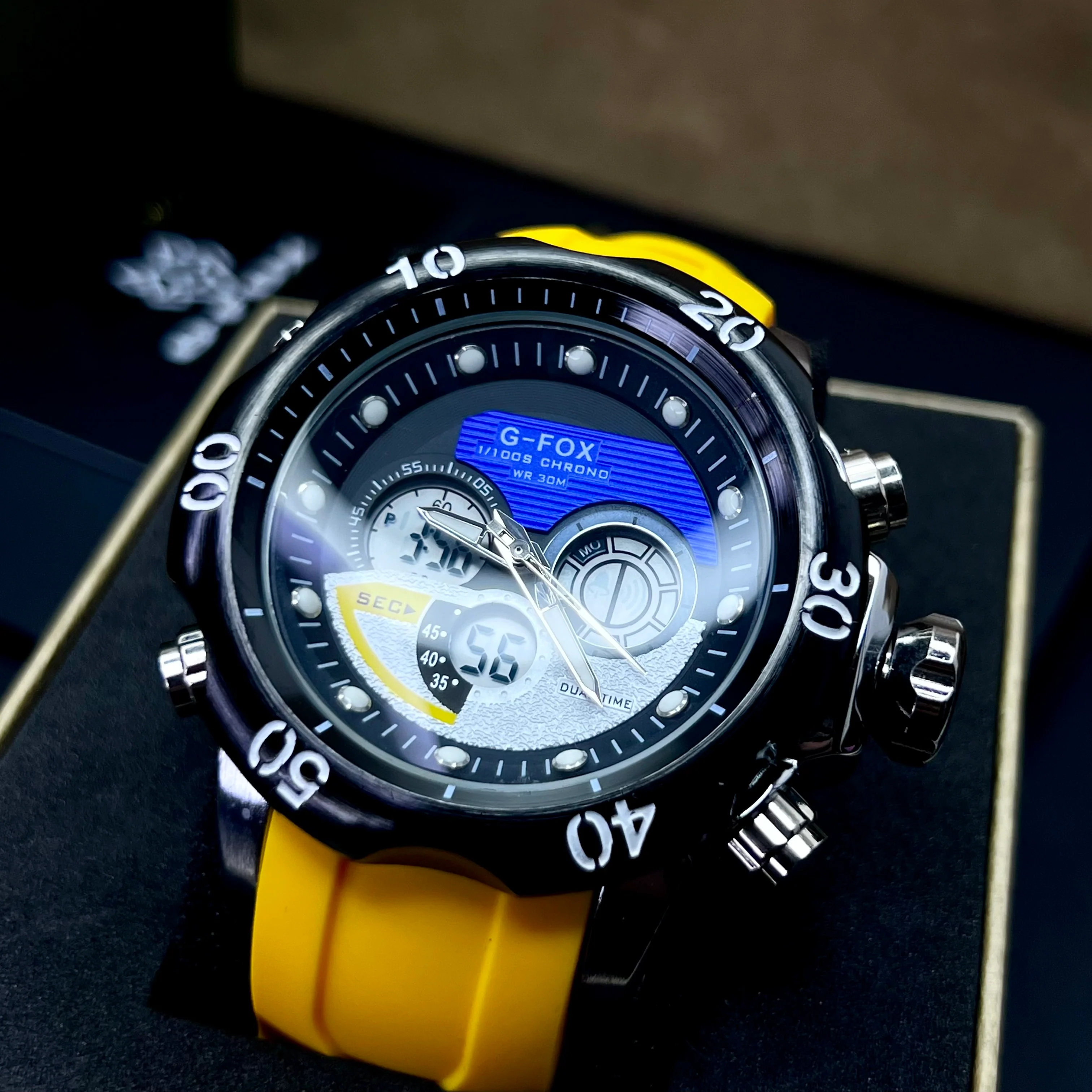 G FOX ORIGINAL DOBLE HORA POR INVICTA SUMERGIBLE PARA HOMBRE REF-1976G2-A - Image 6