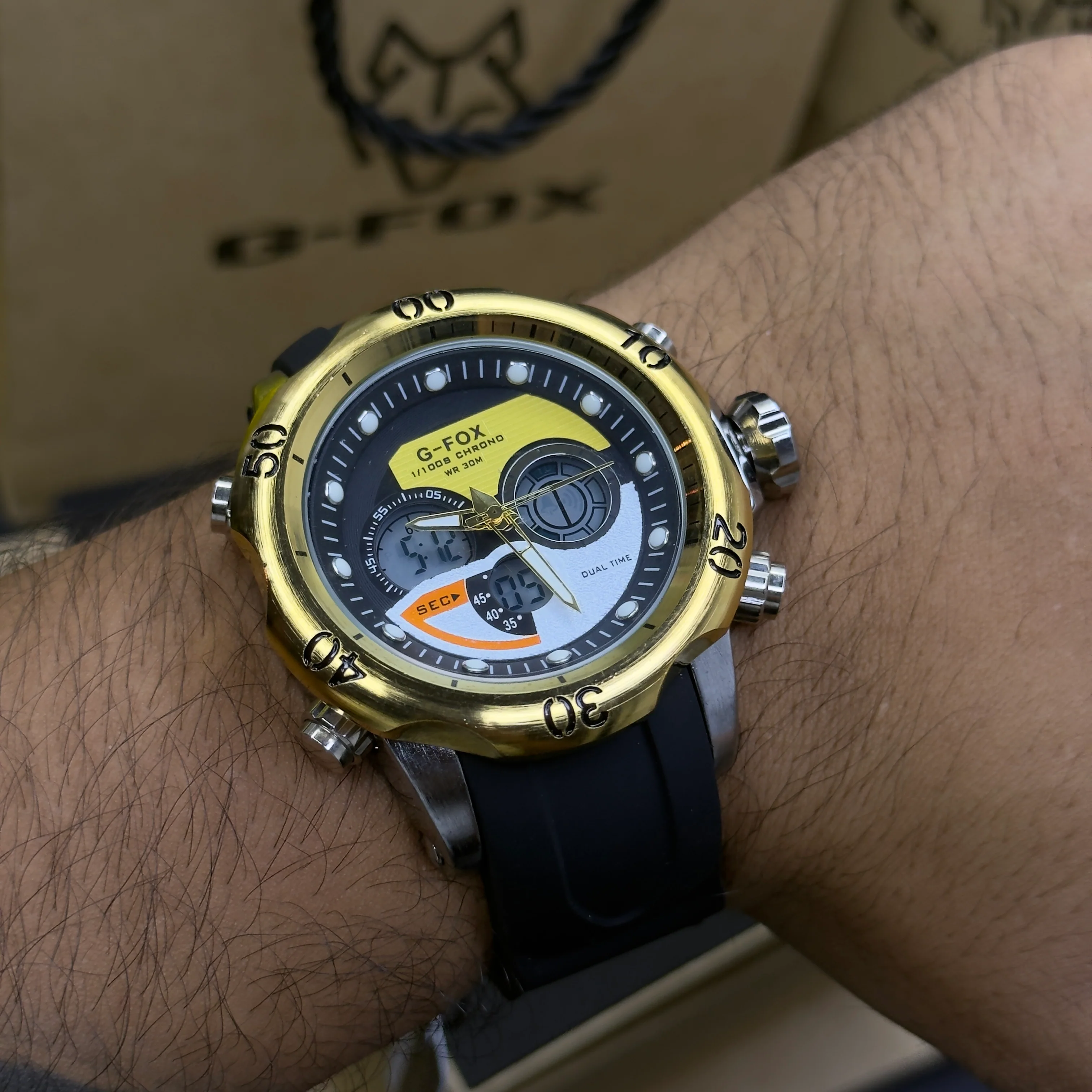 G FOX ORIGINAL DOBLE HORA POR INVICTA SUMERGIBLE PARA HOMBRE REF-1976G2-ND - Image 3
