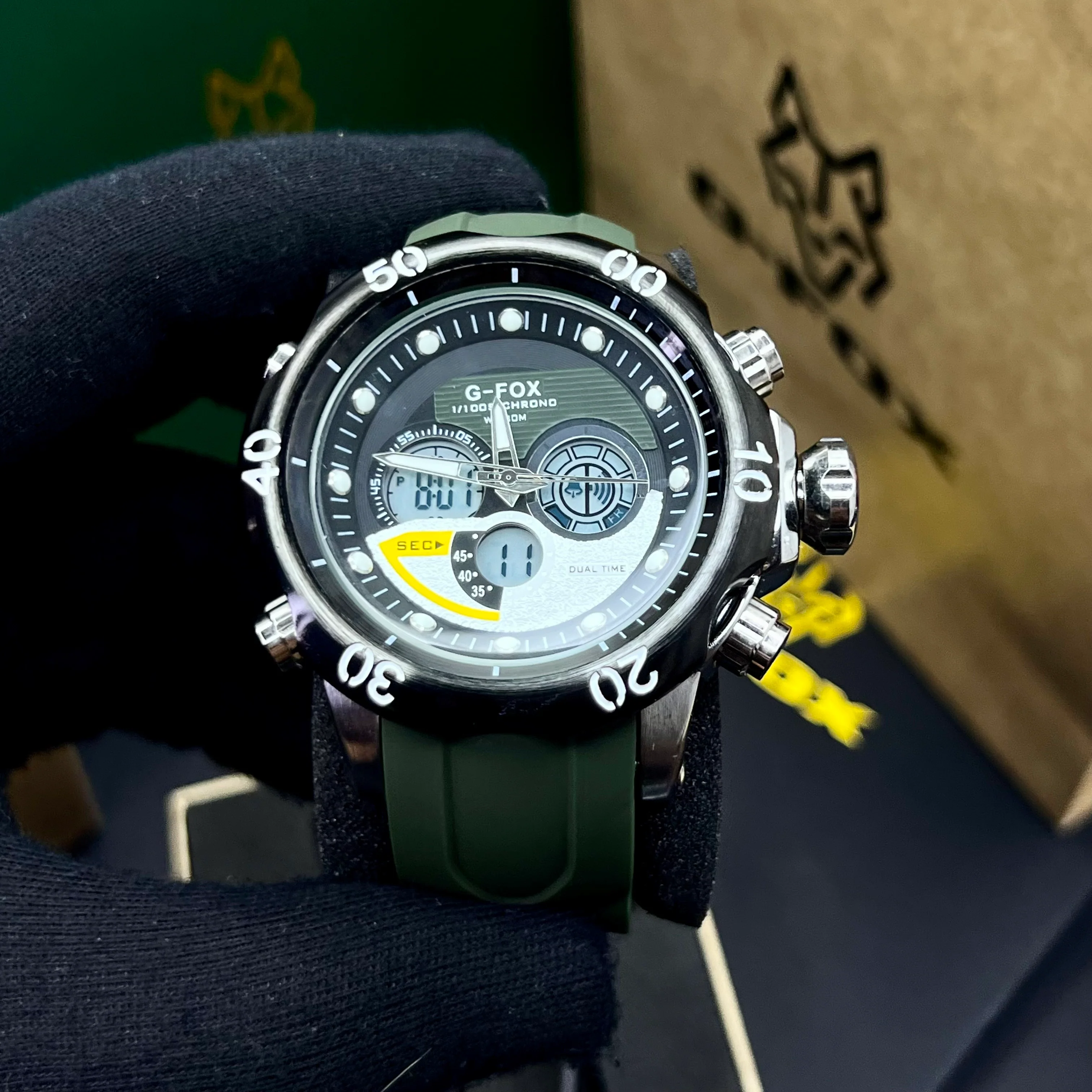 G FOX ORIGINAL DOBLE HORA POR INVICTA SUMERGIBLE PARA HOMBRE REF-1976G2-V - Image 7