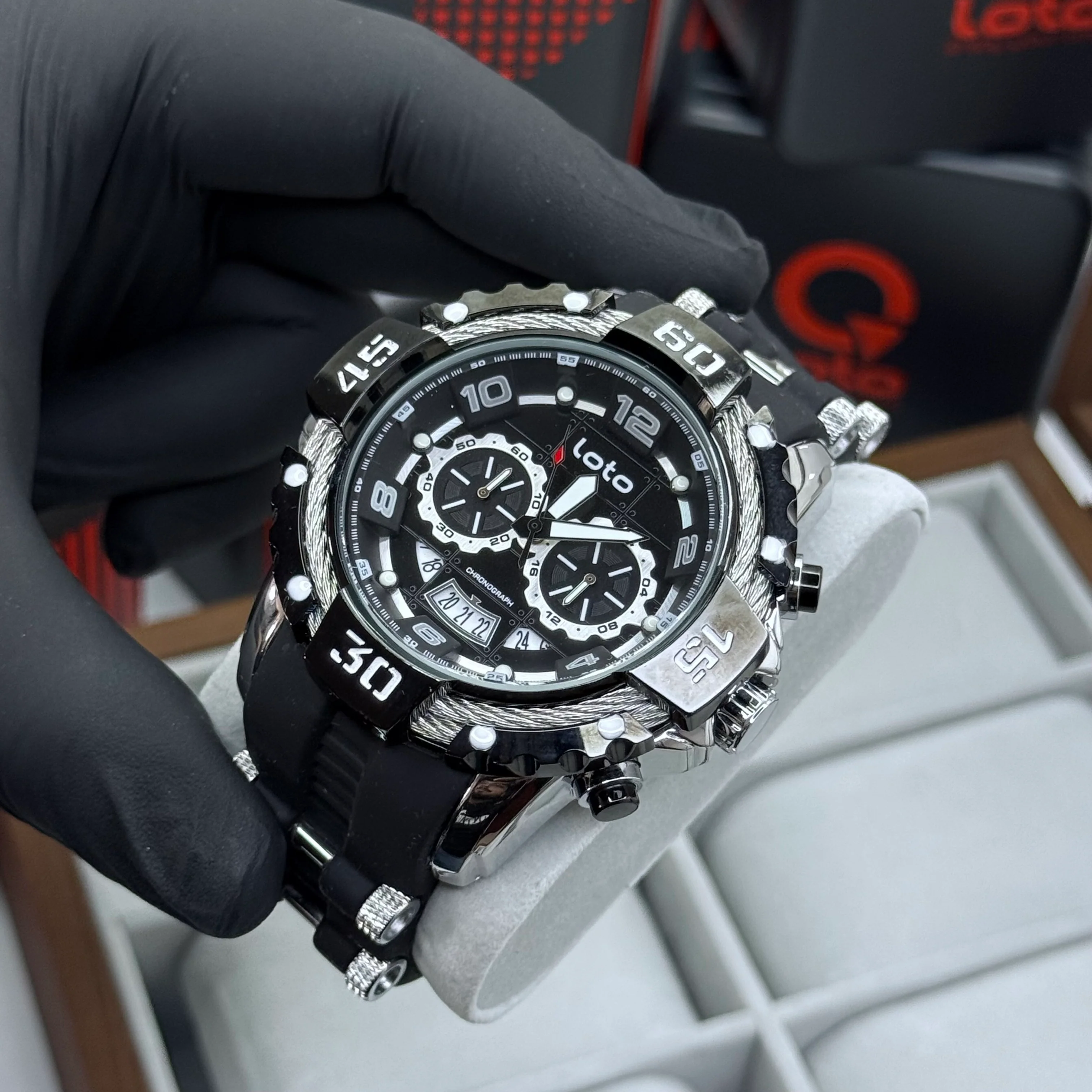 LOTO X INVICTA ORIGINAL  FUNCIONAL SUMERGIBLE PARA HOMBRE REF-2544-NP - Image 4