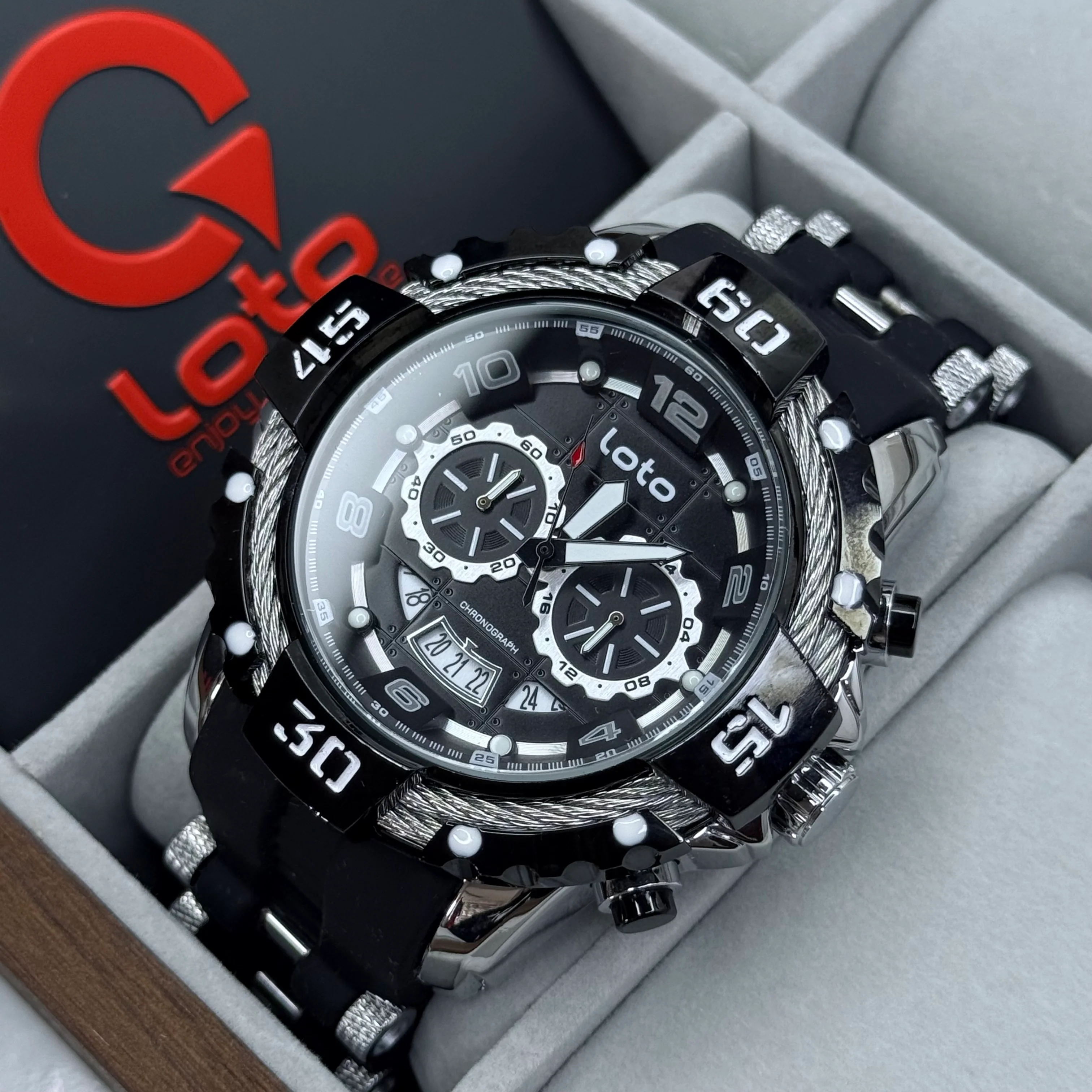 LOTO X INVICTA ORIGINAL  FUNCIONAL SUMERGIBLE PARA HOMBRE REF-2544-NP - Image 9